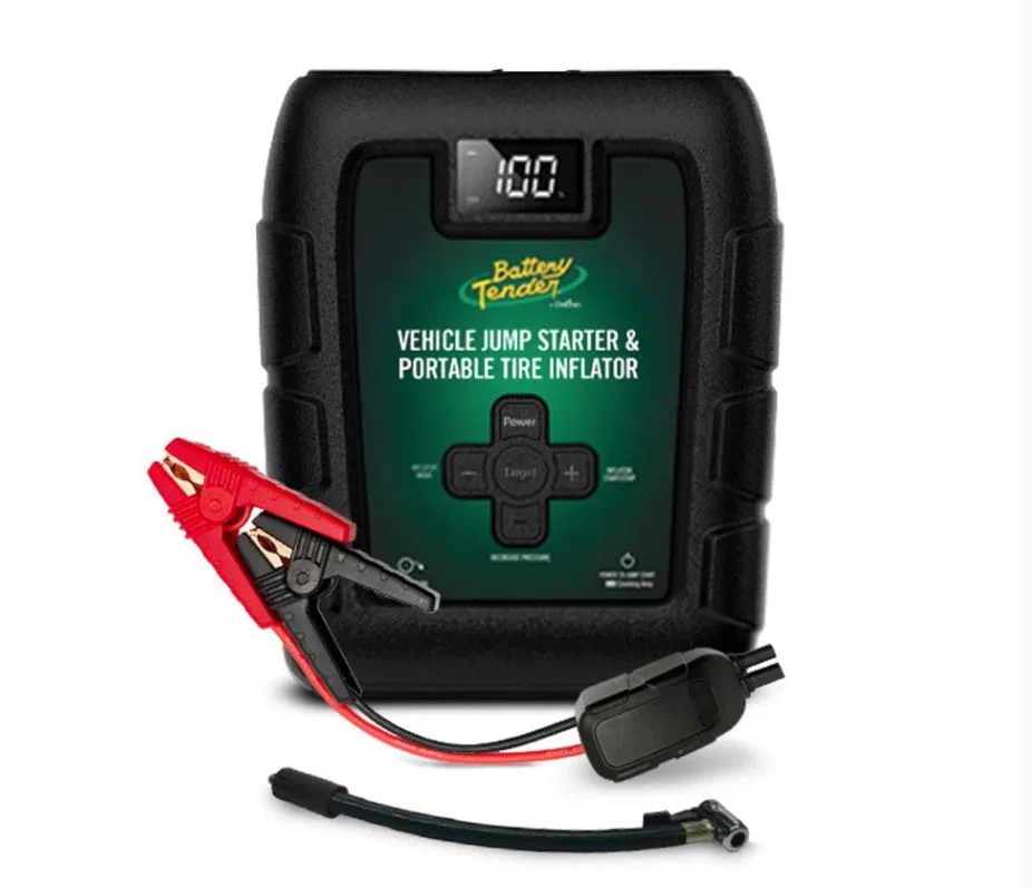 030-3010-WH – BATTERY TEND Battery Jump Starter, Provide Auxiliary Power To Start 4 Liter Gasoline/2 Liter Diesel Eng...